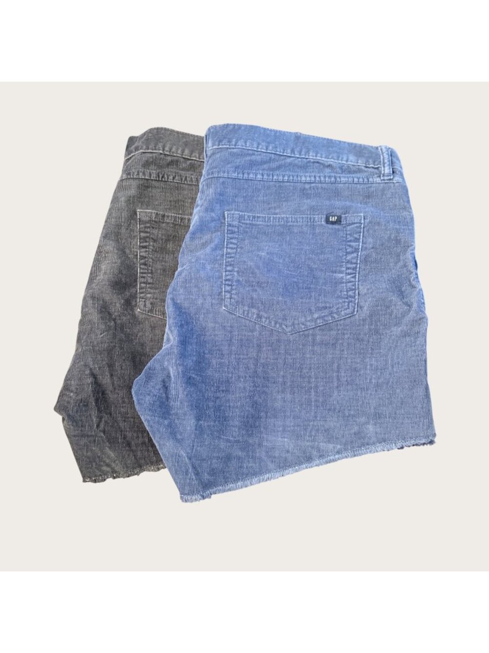 Gap Womens Corduroy Cutoff Shorts Lot Of 2 Black & Blue Womens Sz 16 Casual Wear